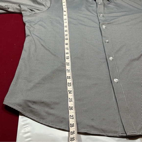 Mizzen + Main Checker SHIRT Spinnaker Standard Fit Button Black White GINGHAM M - Picture 10 of 14